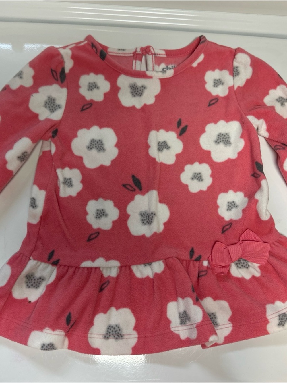 Carter's Pink Floral Peplum Sweater Top